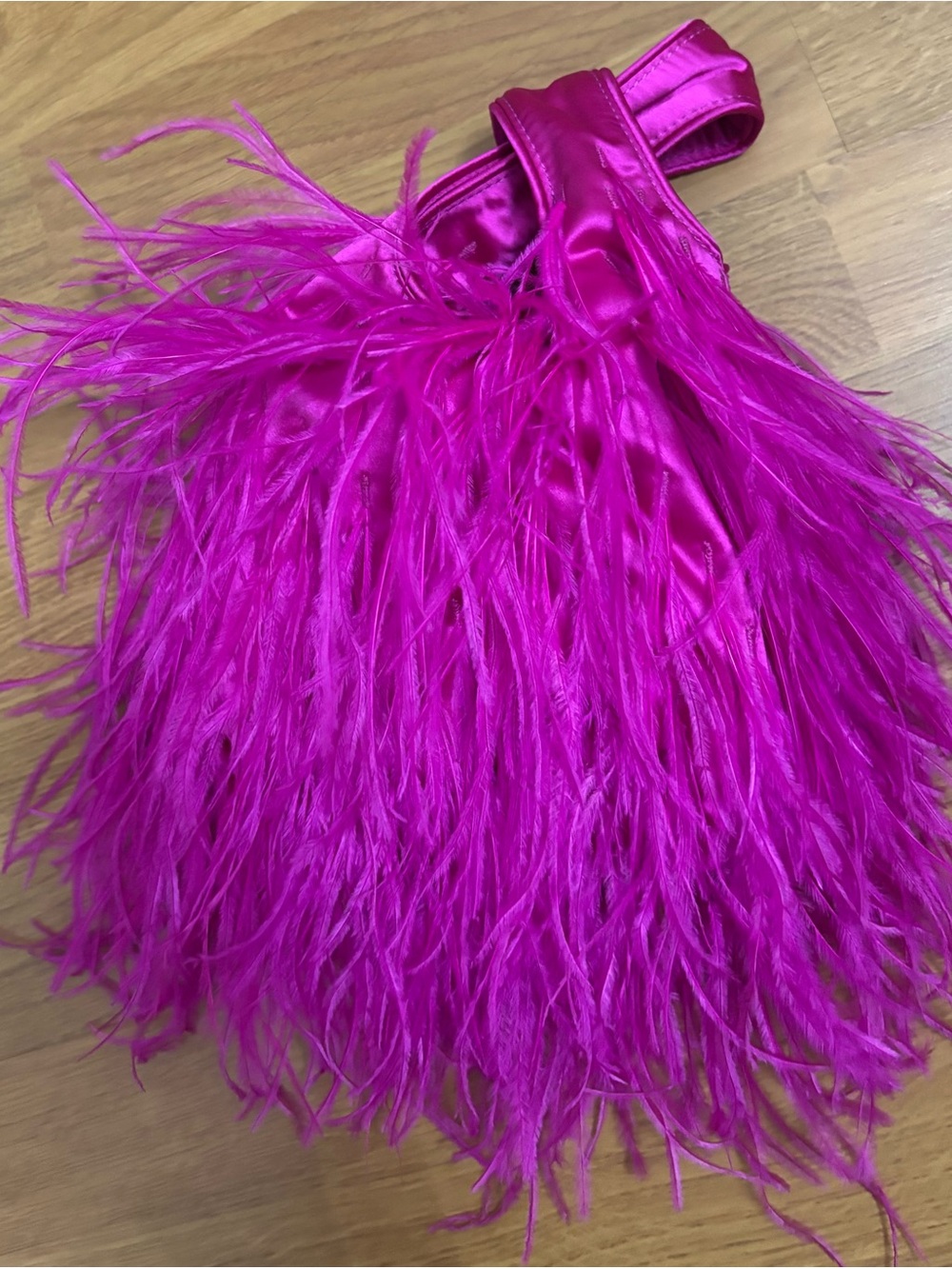 NWT J. Crew Collection Santorini Bag with Feathers in Neon Fuchsia - Picture 3 of 9
